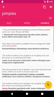 Zulu English Dictionary android App screenshot 3